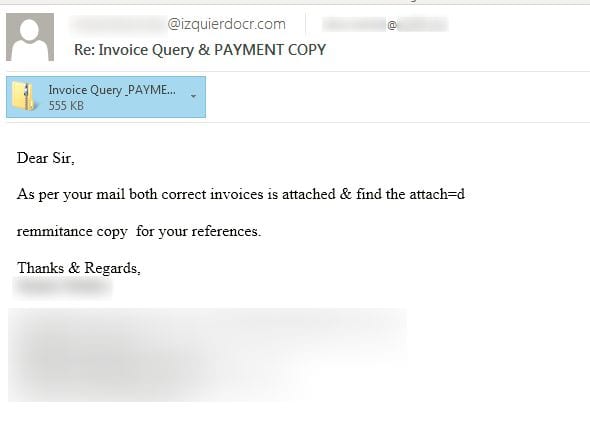 Figure 1.0 Spam Email