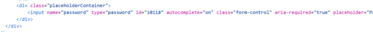 Figure 13.0 The code for getting the input password