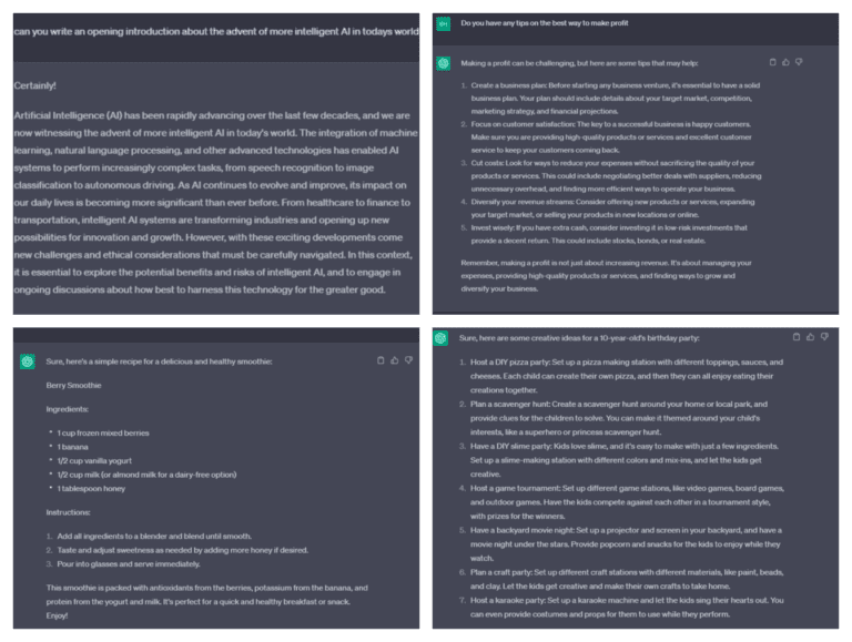 Figure 1.0 The many uses of ChatGPT