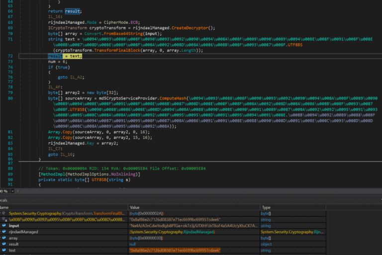 Figure 9.0 Decryption routine