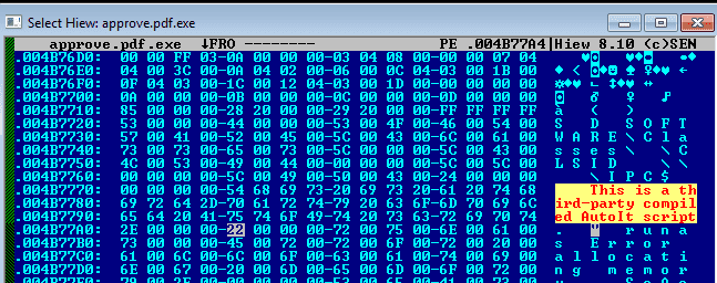 Indicator of a compiled autoit script