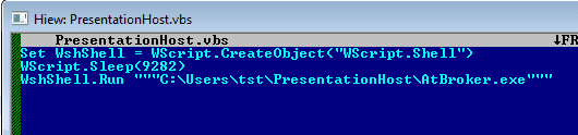 VBS script that will execute AtBroker.exe