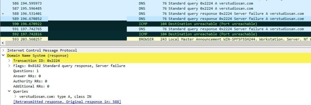 Figure 20.0 Unreachable server