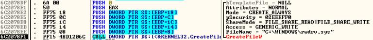 windows directory with Rwdrv.sys file