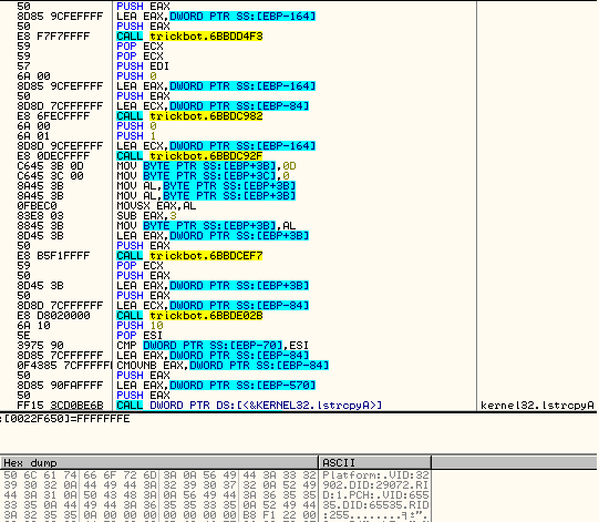 codes are use to identify the specific model of CPU and PCH