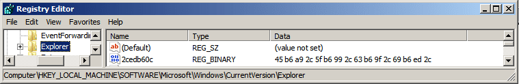 Created registry entry of latest variant of Emotet Virus