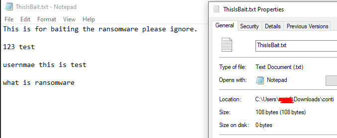 Figure 17.0 Test sample for encryption