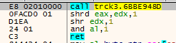 CALL 6BBE9386, also calls for 6BBE948D to retrieve BIOS Lock Enable (BLE) status.