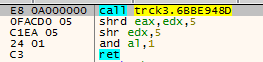 CALL 6BBE947E, also calls for 6BBE948D to retrieve SMM BIOS Write Protect (SMM_BWP) status.