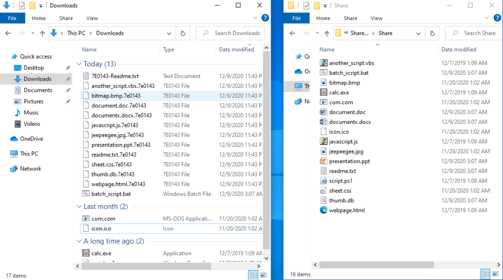 Image showing file encryption in progress