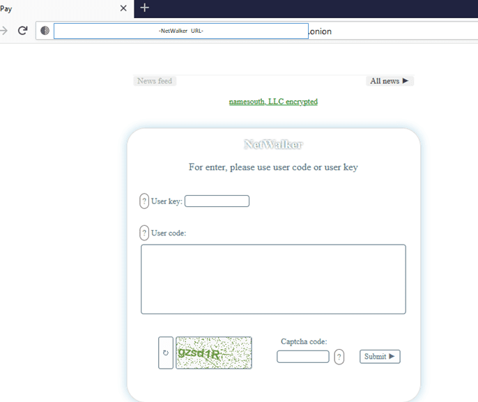 NetWalker’s login page