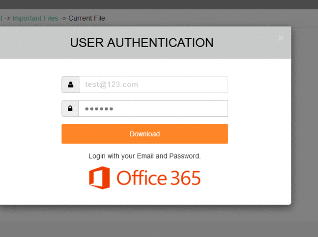 The messages shown once the credentials were entered