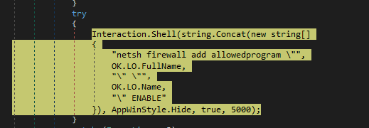Figure 9.0 Adding System32.exe in firewall's permission program