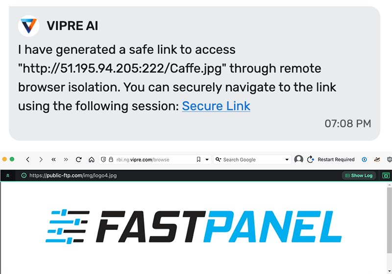safely browse to potentially malicious websites