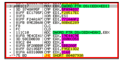 The decryption routine