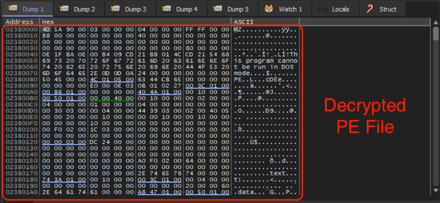 Figure 13.0 Decrypted Second Stage