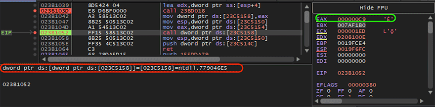 Figure 16.1 Pikabot Loader Call Obfuscation