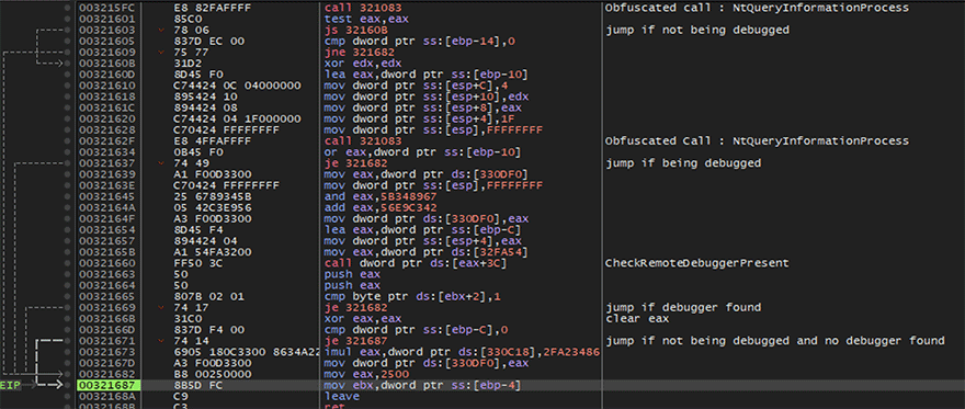 Figure 21.0 Anti-Debug Function 0x321514