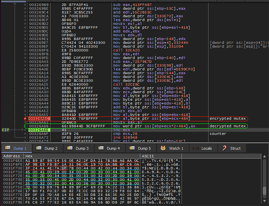 Figure 23.0 Mutex Decryption