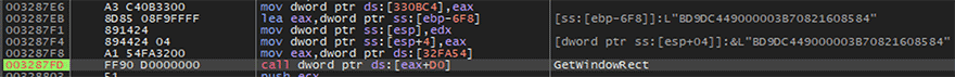 Figure 25.6 GetWindowRect