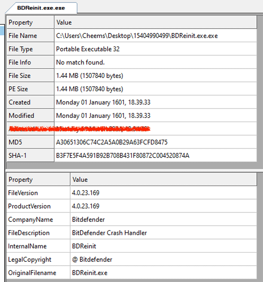Figure 6.0 File Version Information