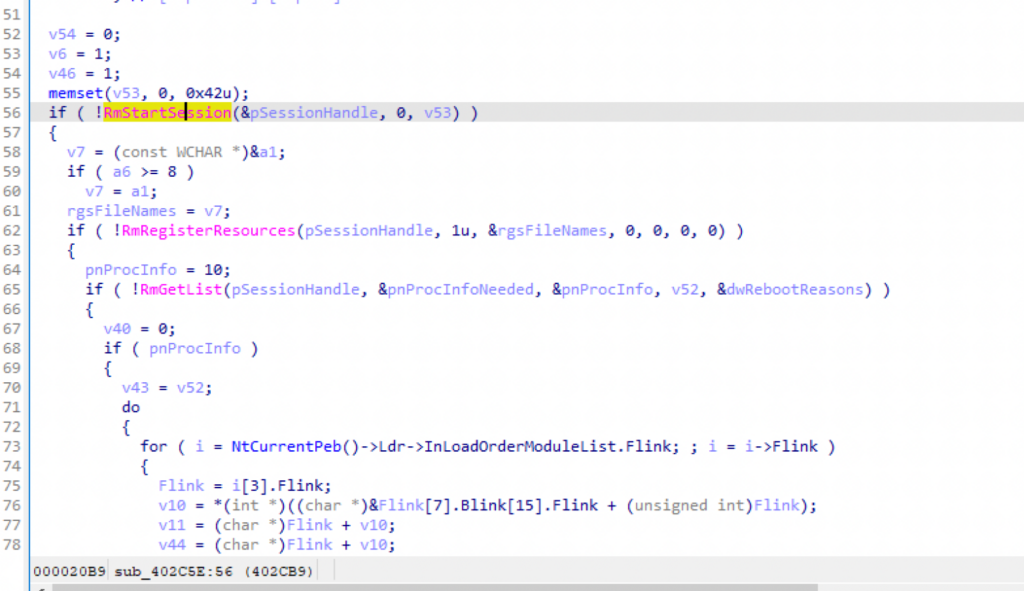Figure 11.0: Killing the process that accessing the target file