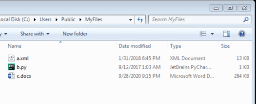 Fig 8. User shared folder clean state
