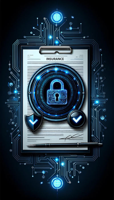 illustration depicting cyberinsurance