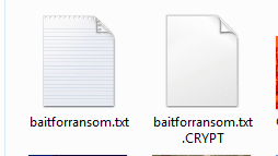 Figure 14.0 The original file on the left and the new file on the right