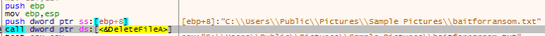 Figure 17.0 Deleting the original file