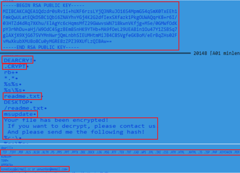 Figure 5.0 The visible strings