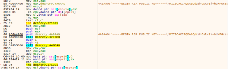 Figure 7.0 Preparing the RSA public key for hashing