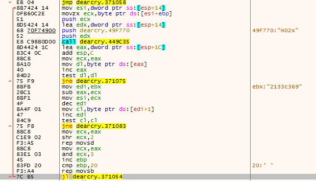 Figure 8.0 Hashing operation on the embedded RSA public key