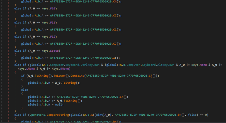 Figure 18.0 Keystroke collection