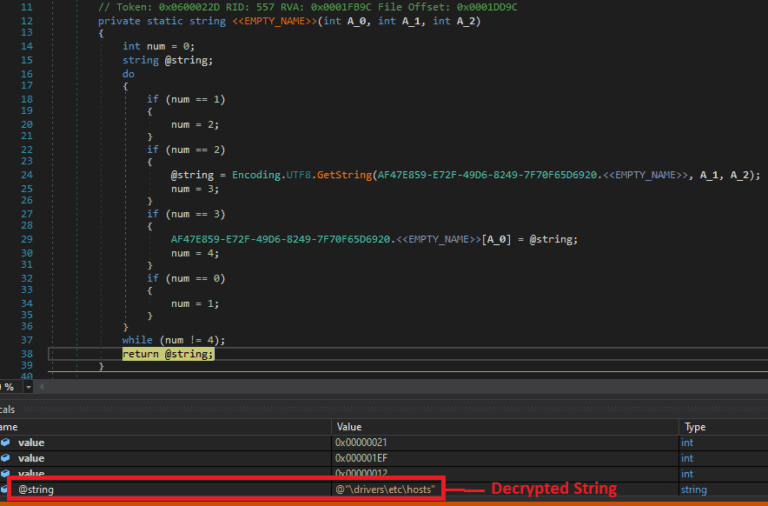 Figure 6.0 String decryption routine