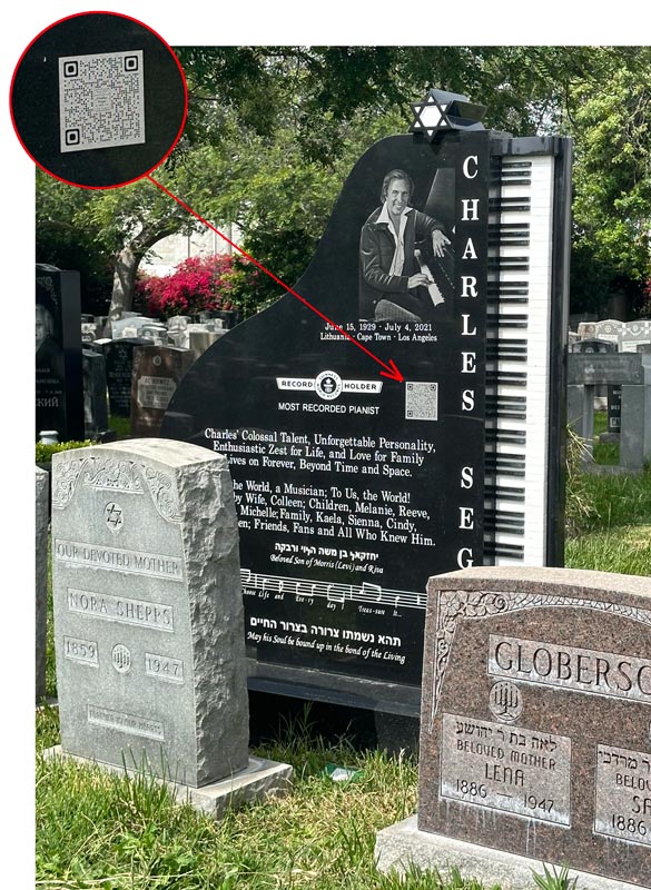 Charles Segal's Hollywood Forever Cemetery headstone
