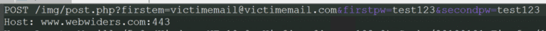 Figure 17.0 The collected information sent to attacker’s webserver