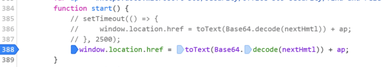 Figure 8.0 The start() function