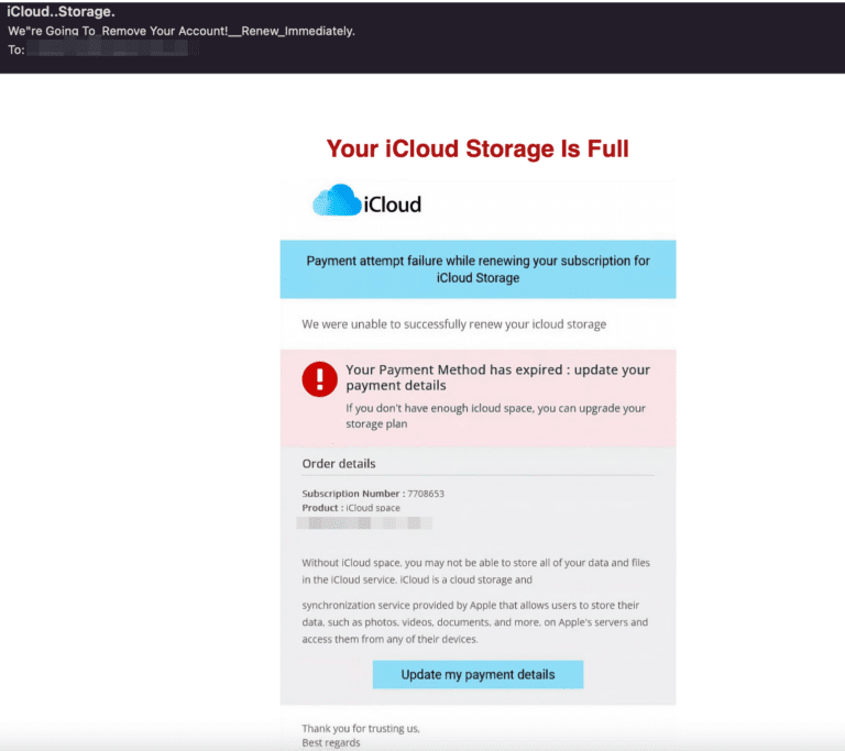Figure 1.0 The Phishing Email