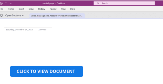Figure 10.0 OneNote example that contains only the image