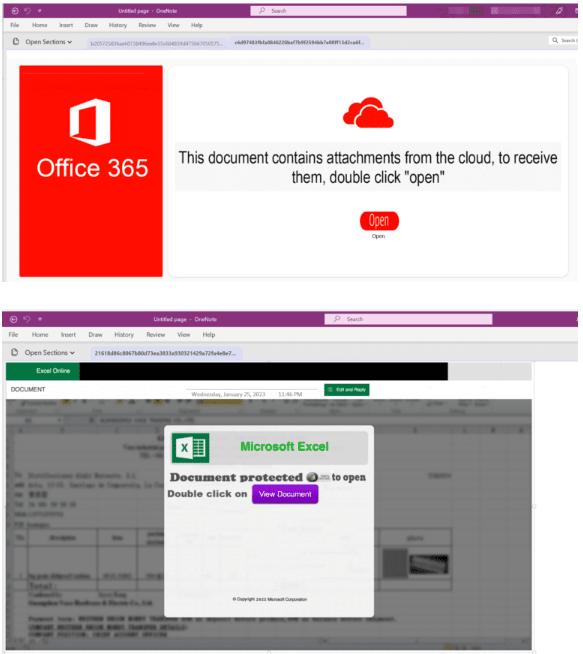 Figure 11.0 OneNote examples that contains more details and a known logo like Microsoft