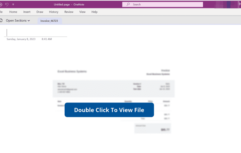 Figure 12.0 OneNote example that has a blurred background