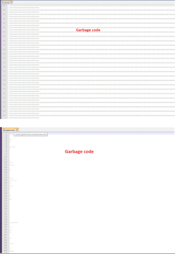 Figure 20.0 The garbage codes