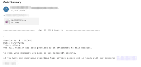 Figure 4.0 Malspam example 2