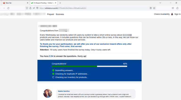 Figure 6.0 Loading after finishing the quick survey