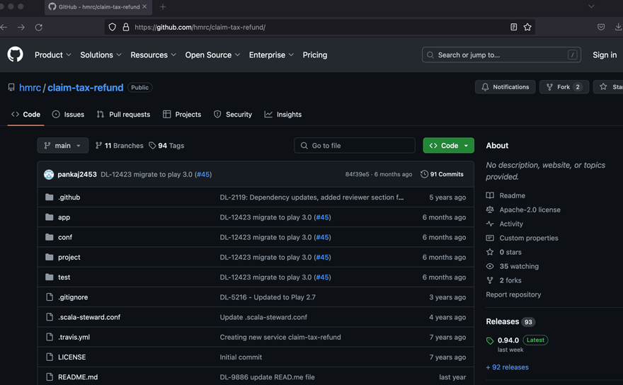 Figure 5.0 The compromised github repository