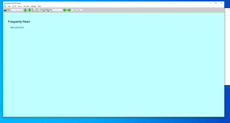 Figure 9.0 The Haihaisoft PDF Reader when executed